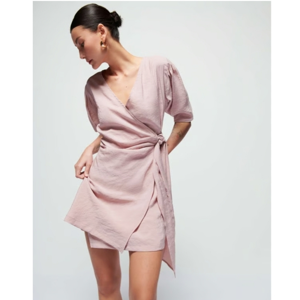 Nation LTD Meredith Wrap Dress Violet Ice
